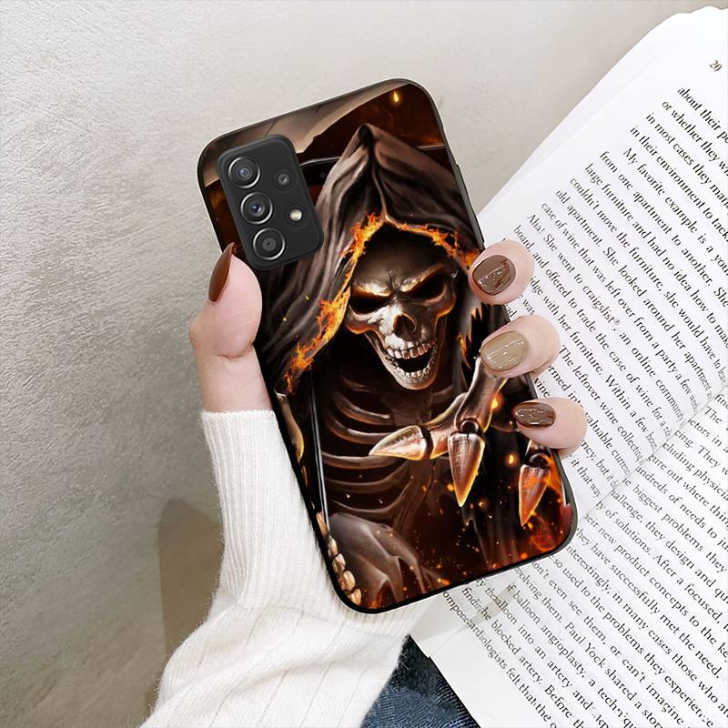 Grim Reaper Skull Skeleton Phone Case For Samsung Galaxy A02 A12 A21 A22 A32 A41 A42 A51 A71 A72 Shell