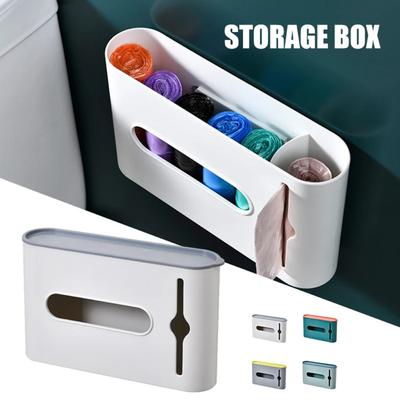 Kunststoff-Aufbewahrungsboxen Wandmontierter Kunststoffbehälter Einkaufstaschenhalter für Badezimmer Küche