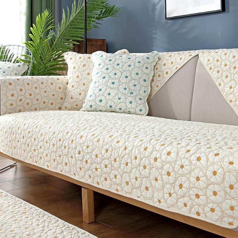 Fabric Quilted Sofa Cushion Four Seasons Leather Sofa Cushion Simple Modern Fabric Sofa Cover
