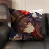 Cute Hu Tao Genshin Impact Cushion Cover Natural Linen Organic Fabric Double-Sided Printing Sofa Home Decor Gift Pillow Case