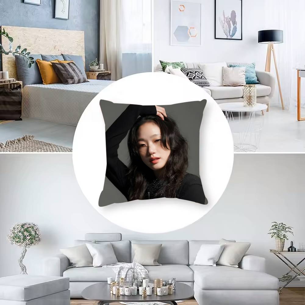 Koreansk K-Kim Go Eun Kuddfodral Anti-dammkvalster Osynlig dragkedja Bäddsoffa