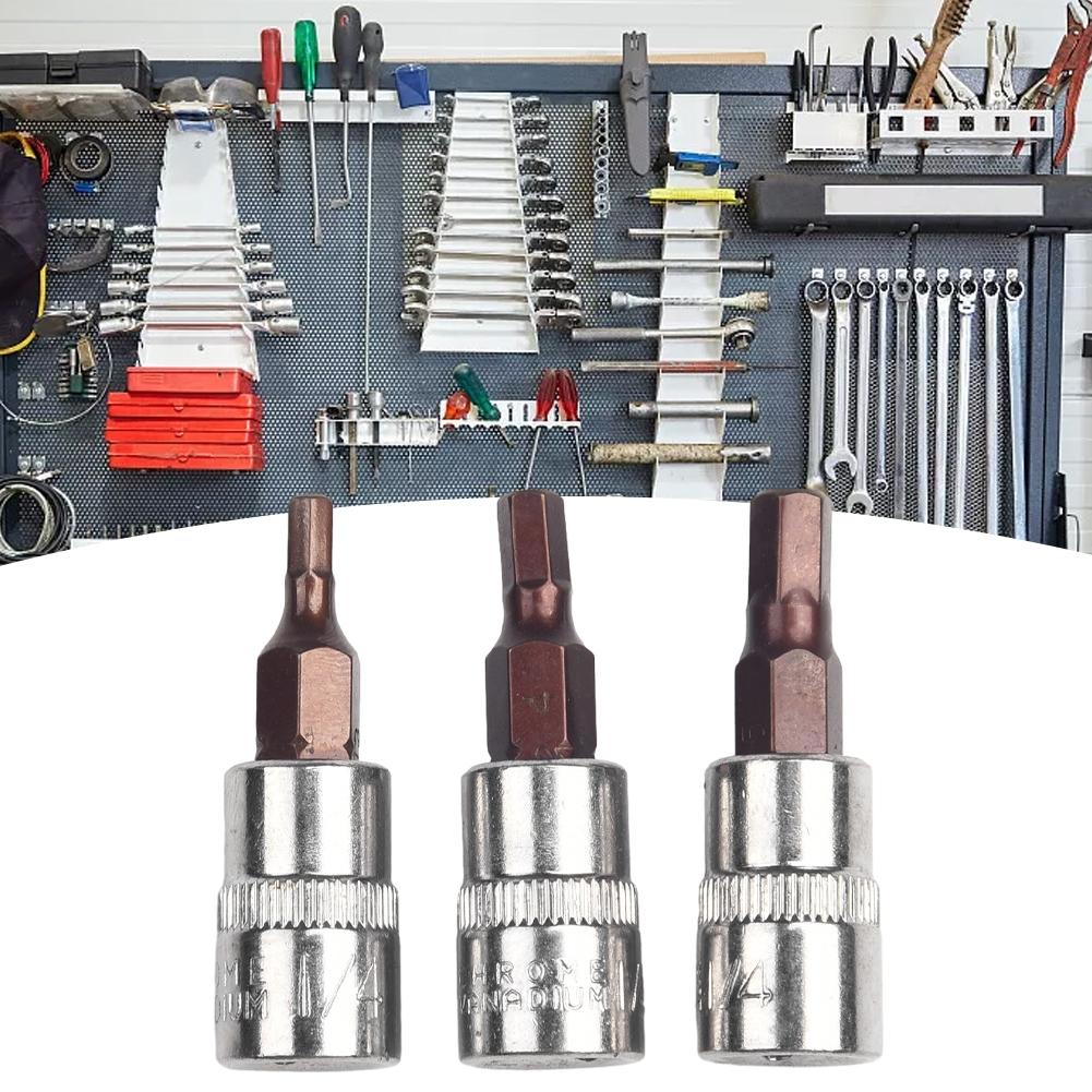 Screwdriver Bit 1/4 Inch 3Pcs Chrome Vanadium Steel