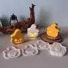 Pumpkin Silicone Mould White Emoticon Pumpkin Mold Halloween Light Mold Compact Plaster Drip Mold For Halloween Party Birthday