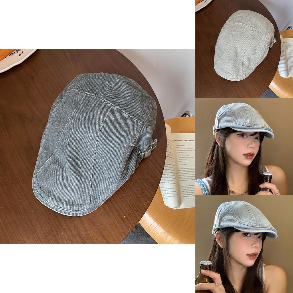 Fashionable Washable Denim Beret Hat In Various Colors For Spring And Summer
