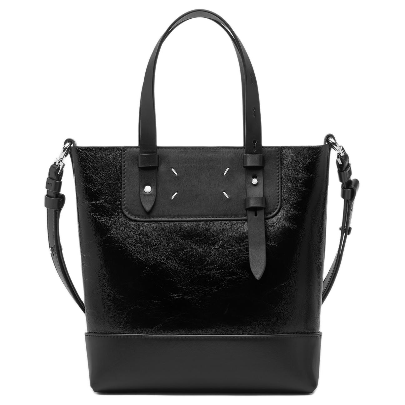 

Maison Margiela Mini Handbag With Silver Hardware In Calfskin Women Handbags Black SB1WG0081P8830HB331 Basic Set (Bag+Dust Bag)
