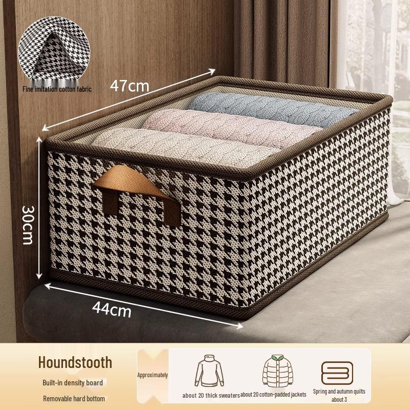 Hahnentritt Faltbare PP Aufbewahrungsbox für Kleidung, Hosen & Socken