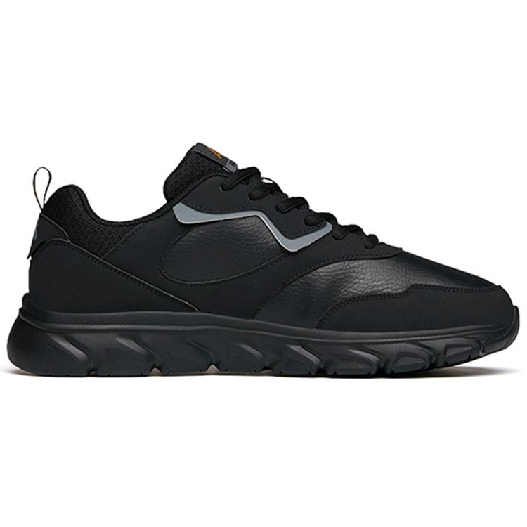 Anta Comfortable Low top Casual Running Shoes Men's Black Gray Gold 912145573-3
