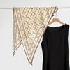 Fashion new autumn and winter silk wool triangle towel collection women's warm retro mulberry silk shawl decorative shawl