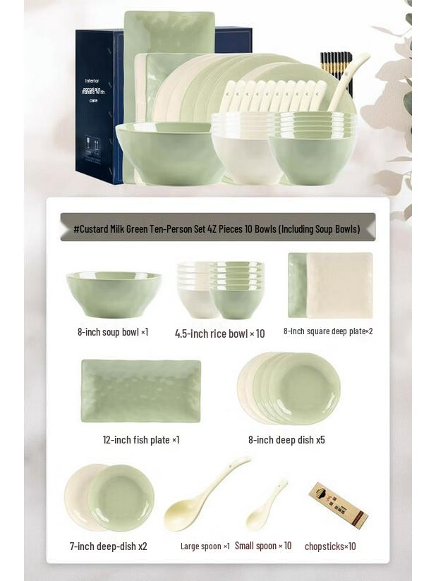 Kangmo Cream Style 18-Piece Ceramic Dinnerware Set