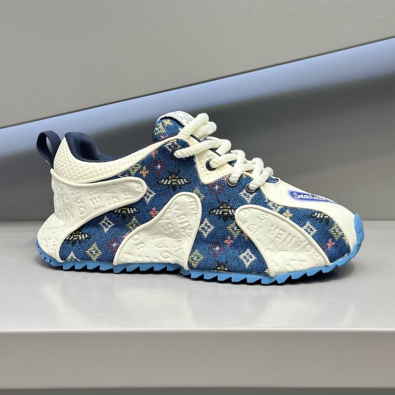 Bottom dad shoes autumn new leather cloth shoes platform sneakers cool 38