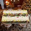 Pastoral Round/Rectangular Dining Table Cloth, Beige Colorful Flower Pattern, Dining Table Decorative Cloth, Natural Atmosphere