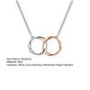 Intertwined Rings Couple Necklace Mobius Strip Circles Necklace Men Women Endless Circle Pendant Necklace Gift for Valentine's Day Anniversary