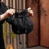 Silk Fragrant Cloud Yarn Drawstring Phone Bag Coin Purse Retro Embroidery New Chinese Style Portable Hanfu Accessories