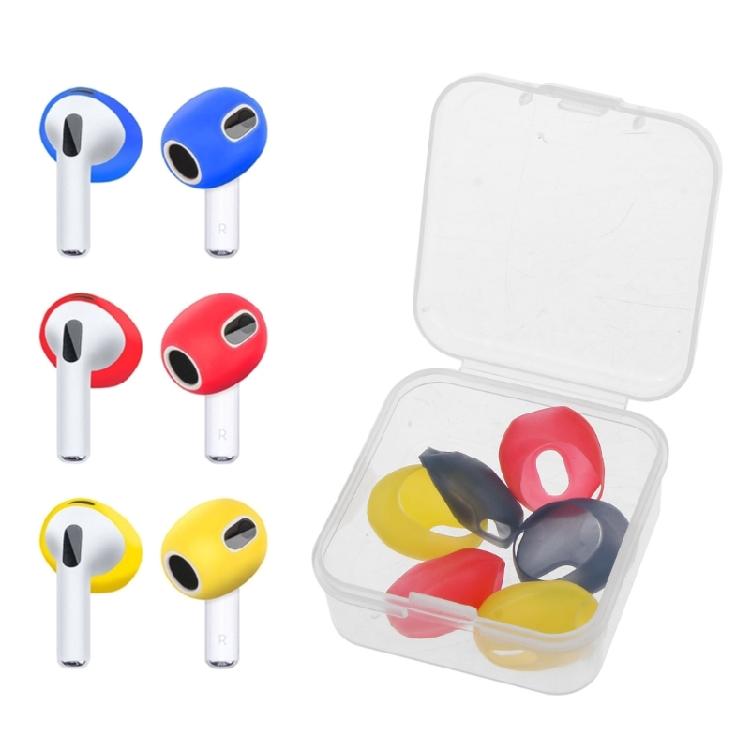Silicone Case Pads for Pods 3 Earbuds Ear Caps Headphones Solid Color