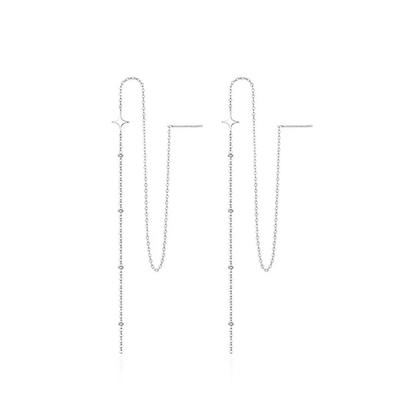 Personalized Fashion New Long Star Earrings Women's Trend Long Fringed Earrings High-end Temperament Earrings