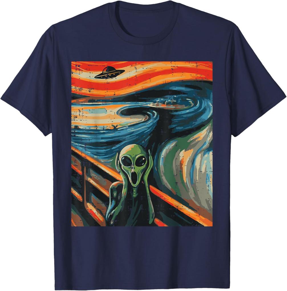 Parodie na Vetřelce Výkřik UFO Umění Grafické Tričko Pánské Dámské Unisex Bavlna Ležérní Tričko