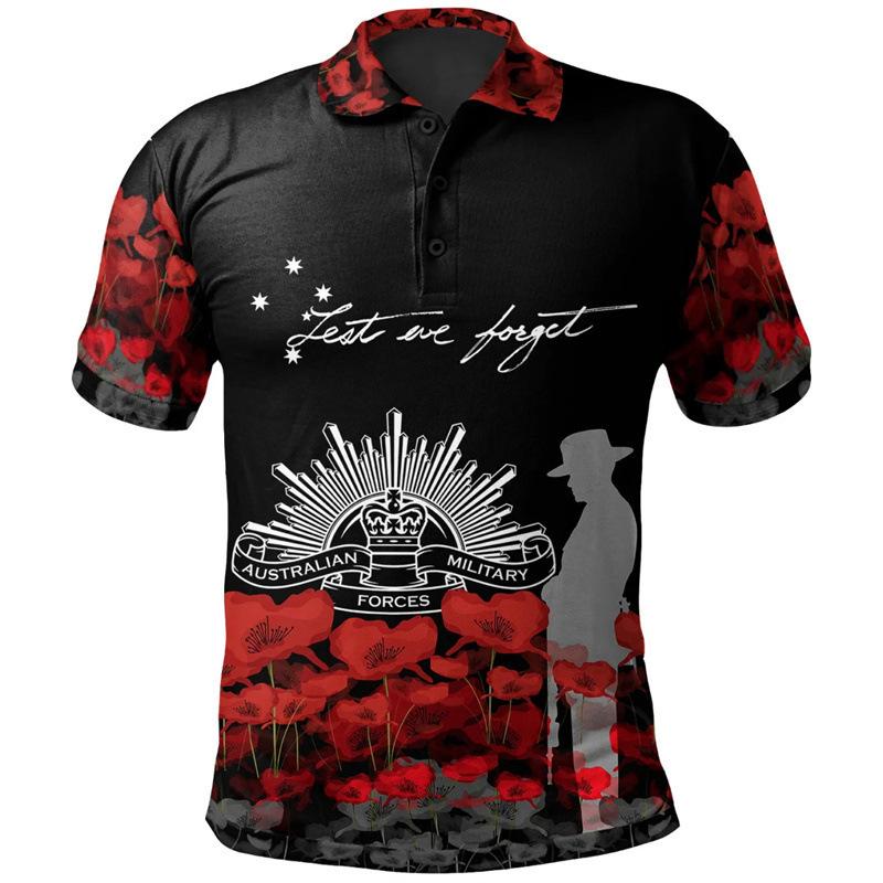 

Anzac Day Men s Polo Shirt - Short Sleeve Lapel Golf Tee 2025 XL