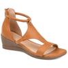 Faashion Style Simple Casual Back Zipper Wedge Shoes Ladies Retro Sandals Lightweight Open-toe Sandals Plus Size 35-43
