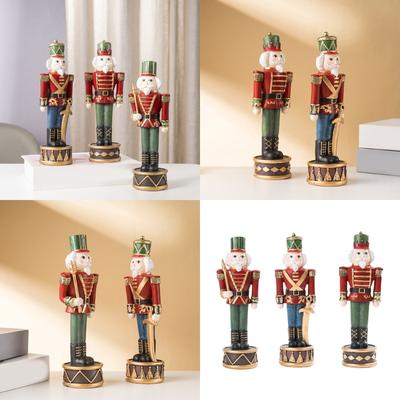 Figuras Soldado Cascanueces de 9 pulgadas Centro de Mesa para Comedor Decoración para el Hogar Adorno de Figurita de Resina Decoraciones Navideñas