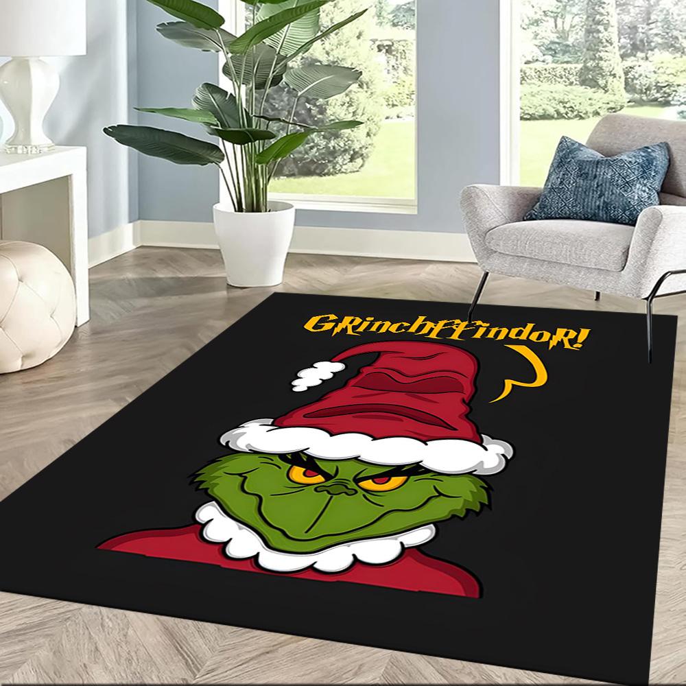 How The Grinch Stole Christmas Square Rugs Are a Great Choice for Living Rooms, Bedrooms, Home Décor, and As Gifts.