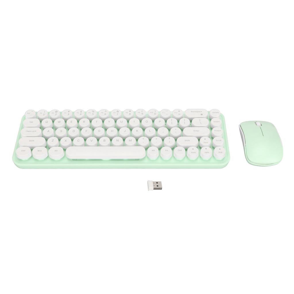 Typewriter Keyboard and Mouse Combo 68 Keys 2.4GHz Stable Battery Powered Retro Typewriter Keyboard for