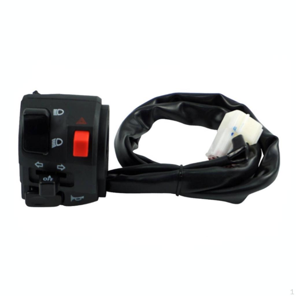 Left Handlebar Switch MultiFunction Motorcycle Assembly Complete for Diy Mechanics