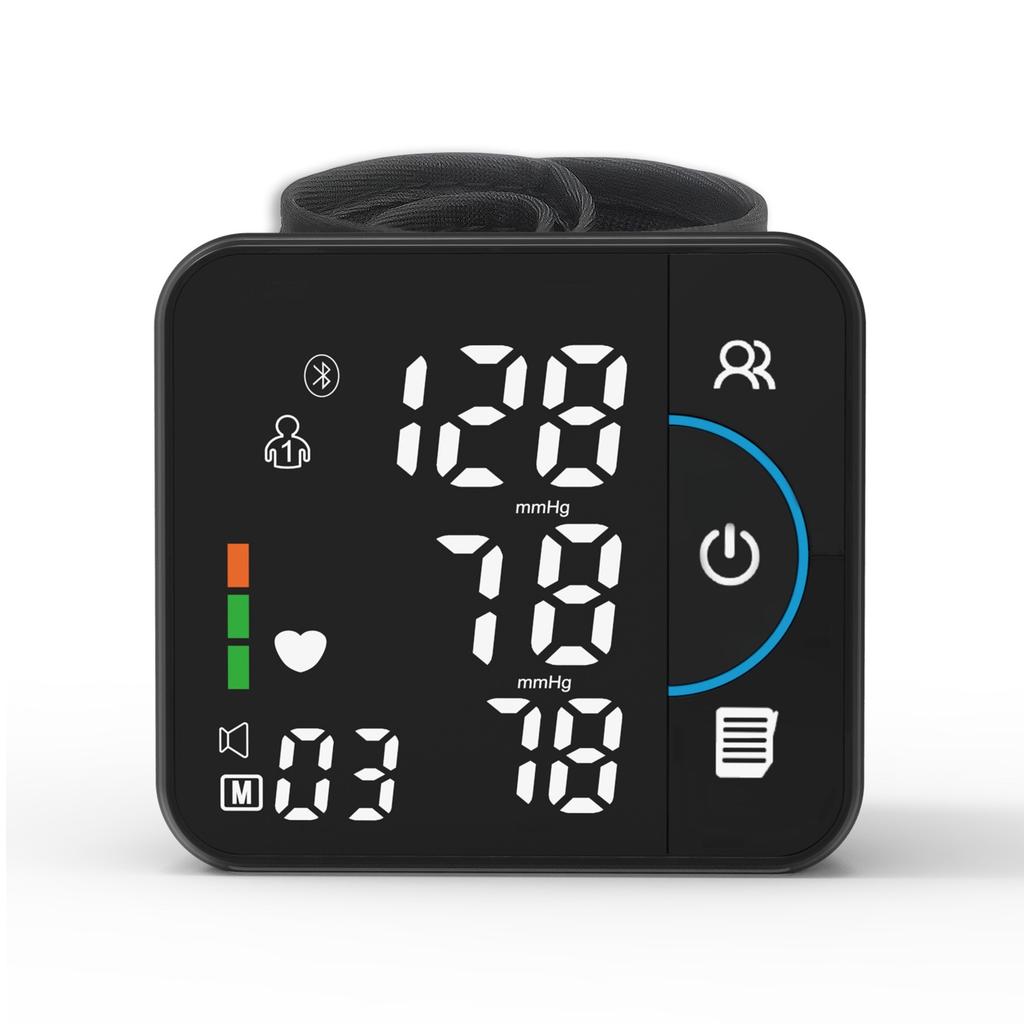 Digital Blood Pressure Monitor Upper Arm Bluetooth App Voice Broadcast LED Display Rechargeable BP Machine for Adults Elderly