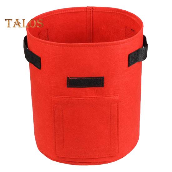 

Сумка для выращивания картофеля, садовый горшок для цветов с застежкой на окне, лентой, лоскутной ручкой, легкая мобильность, толстая двухслойная сумка для посадки L красный