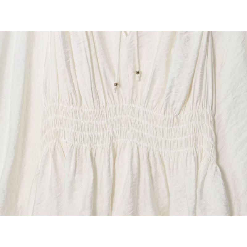 European American Style Pleated Women's Shirt - Autumn/Winter 2025 New Arrival