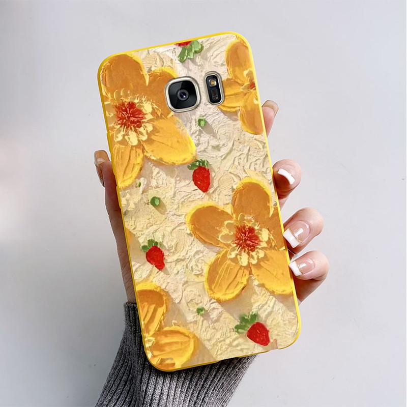 For Samsung Galaxy S6 S7 S 7 Edge Silicone Case Cute Butterfly Soft TPU Phone Back Cover For Samsung Galaxy S7 Edge Case Bumper