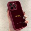 Deep Red Background Pattern Phone Case Suitable for iPhone 17 16 15 14 13 12 11 Pro/Max/Plus Anti Drop and Shockproof Back Cover