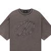 WE11DONE Patchwork Drop Shoulder Casual Short Sleeve T-Shirt Unisex Tops Charcoal-Gray WD-TT1-25-757-U-CH