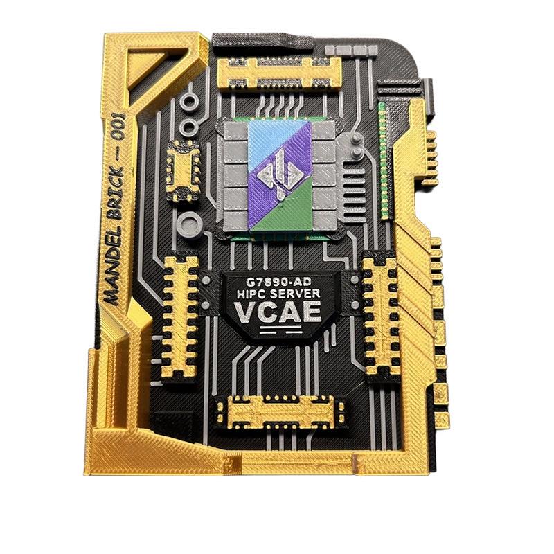 Delta Action Mandel 3D Printed Supercomputer Model Game Toy & Desktop Ornament