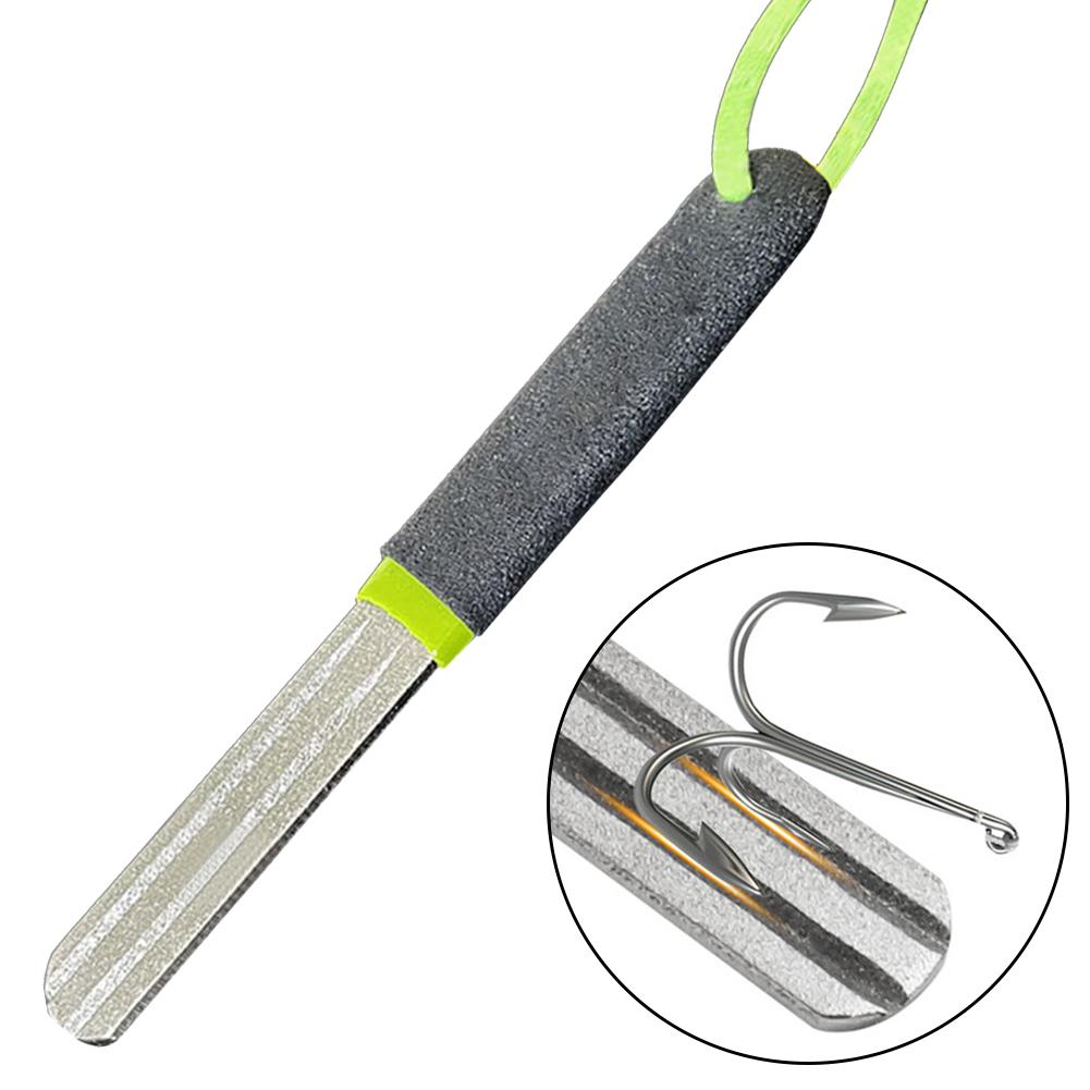 Fishing Hook Sharpener Diamond Hook File Double Groove Fishing Hook Sharpening Hone Fishing Accessories