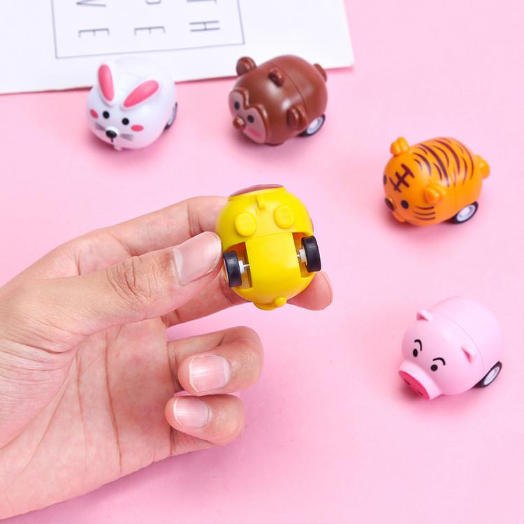 Tiger Rabbit Plastic Animal Inertia Toy Car With Push And Slide Function For Kids Development