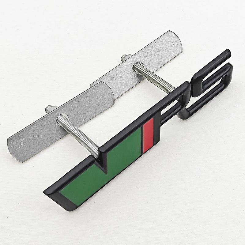 QPZF2 3D Metal Logo VRS Sticker Letters Emblem Car Front Grille Fender Side Trunk Badge For Skoda RS VRS Stickers Accessories