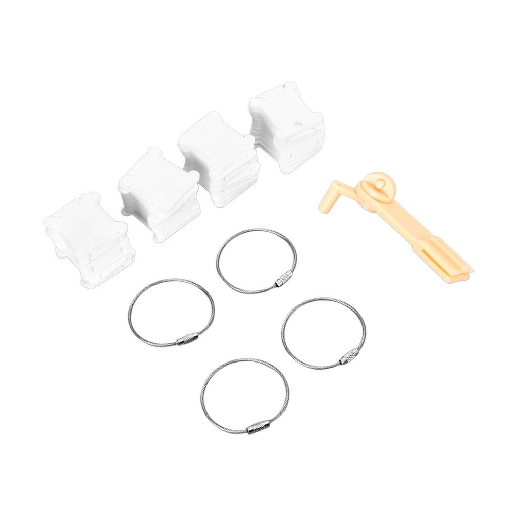 120pcs Plastic Floss Bobbins White Convenient Embroidery Thread Organizer with Manual Winding