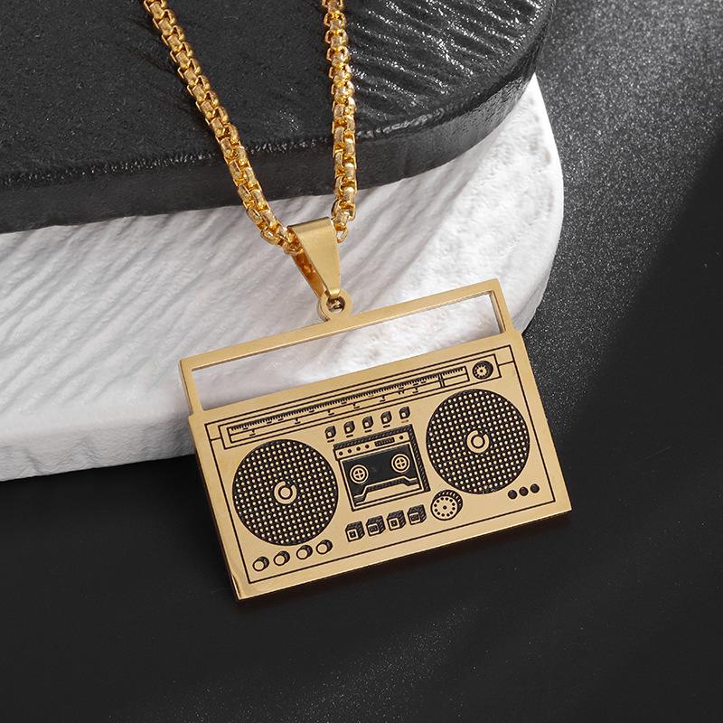 Accessories Radio Punk Retro Trendy Men's Recorder Necklace Pendant Necklace