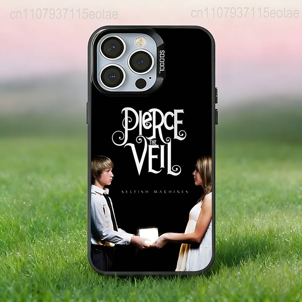 P-Pierce The Veil Band ROCK Schwarze Handyhülle Kompatibel mit iPhone 17 16 15 14 13 12 11, Pro, Max, Plus, E, Air, Mini