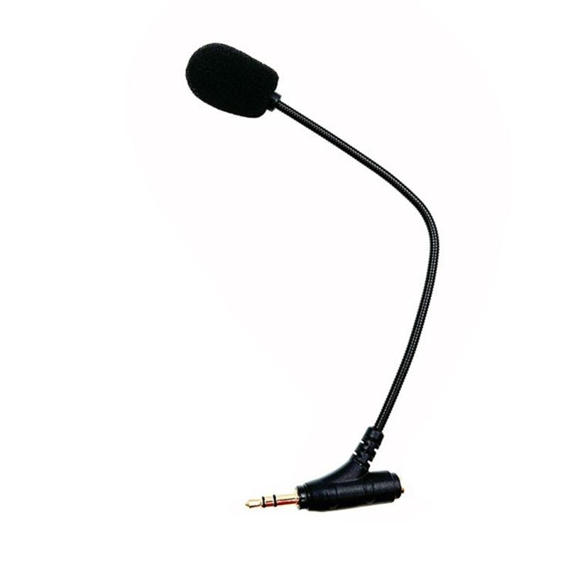 

3.5mm Microphone for Gamings Headphones Headsets Microphone with Black FoamCover Game Mic Flexible 7.5inch