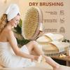 Natural Bristle Brush Soft Wet Dry Skin Body Spa Brush Bath Massager Home Dry Wet Back Shower Brushes Exfoliating Bathing Brush