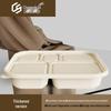 Disposable 5-Compartment Corn Starch Takeout Meal Boxes