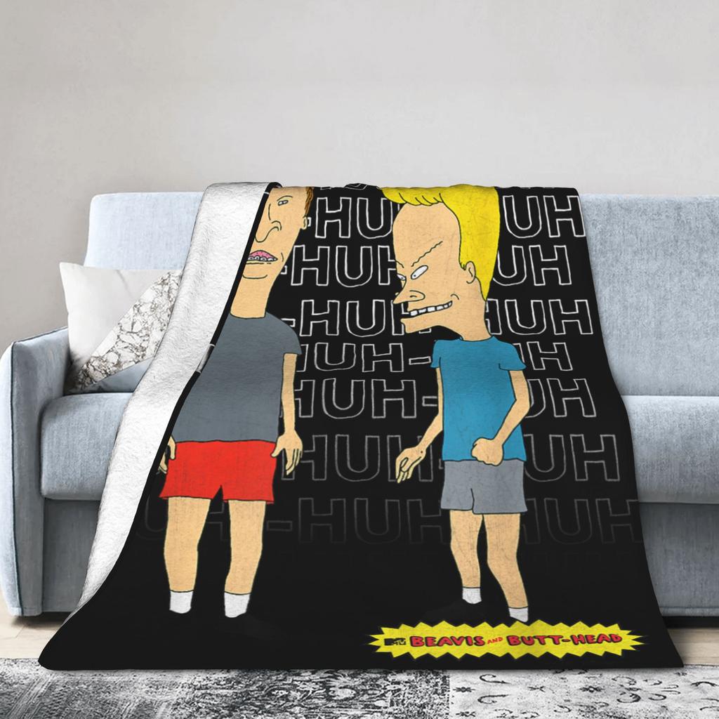 Beavis a Butt-Head Smějící se deka Pikniková flanelová přehozová deka Pro domácí dekoraci Teplý design Kvalitní přehoz Nápad na dárek