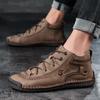 Men Casual Shoes Handmade Leather Loafers Comfortable Men's Shoes Quality Split Leather Flat Moccasins Man Sneakers