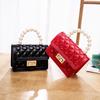 Women's Crossbody Jelly Bag with Pearl & Diamond Lattice, Coin Purse, and Chain Strap - 2022 Cute Style