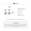 Light Luxury Crystal Snowflakes Earrings Rhinestone Zircon Dangle Earrings  New Year