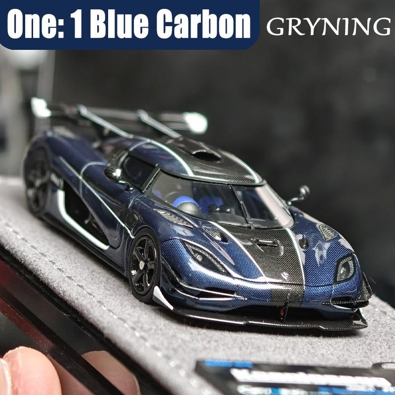 

GRYNING 1/64 One: 1 Blue Carbon GT SHOW 2026 Resin Motor Vehicle Diecast Models Car Toys Collection Boy s Birthday Gifts