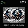 Skull car sticker for rear window; creative cartoon scratch cover for car body; decoration for electric vehicle