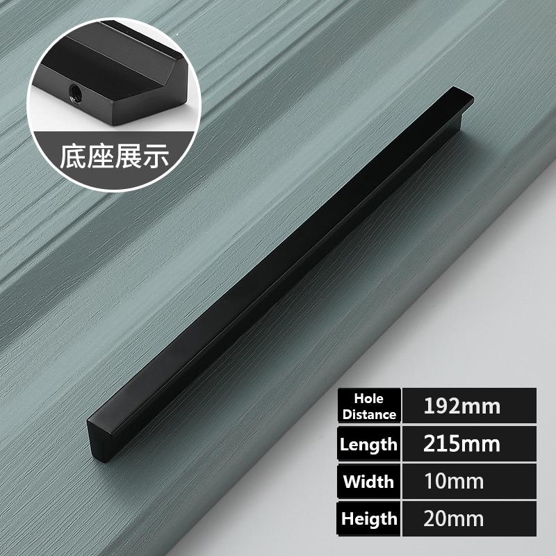 WV Silver Black Kitchen Cabinet Handles Dressers Closet Aluminum Knobs Pulls Drawer Furniture Handle Cupboard Wardrobe Hardware