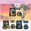 Kung Fu Panda Backpack Set Waterproof Cartoon Design For Kids School 3-piece Set